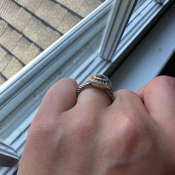 David Yurman Petite Albion Ring
Sterling Silver with Amethyst and Diamonds, 7mm - Picture 3 of 6